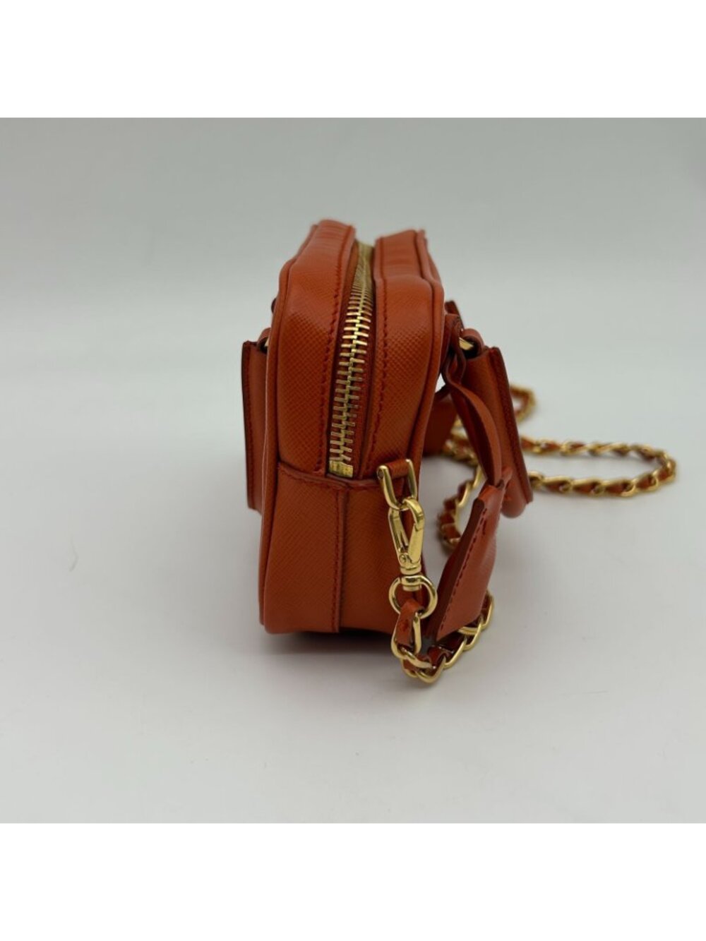 Prada Orange Saffiano Leather Shoulder - Picture 7 of 15